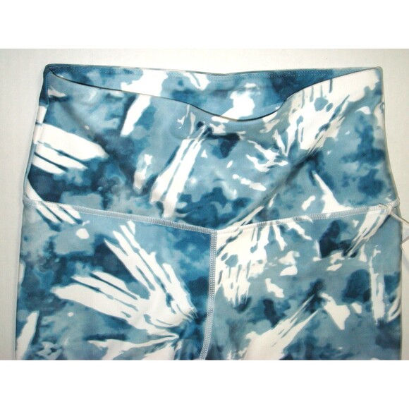 Womens S Marika Tie Dye Capri Leggings Pants New NWT Dark Teal White Balance Yog - Picture 2 of 4